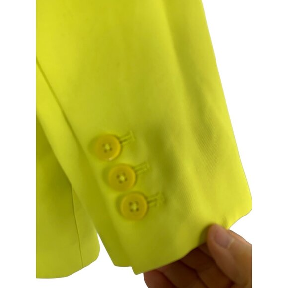 Womens DKNY Neon Green Blazer Size 2 EUC Cuffable EUC - Picture 7 of 10